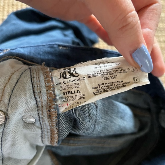 Rock & Republic Blue Straight Leg Jeans - Stella - Picture 3 of 6
